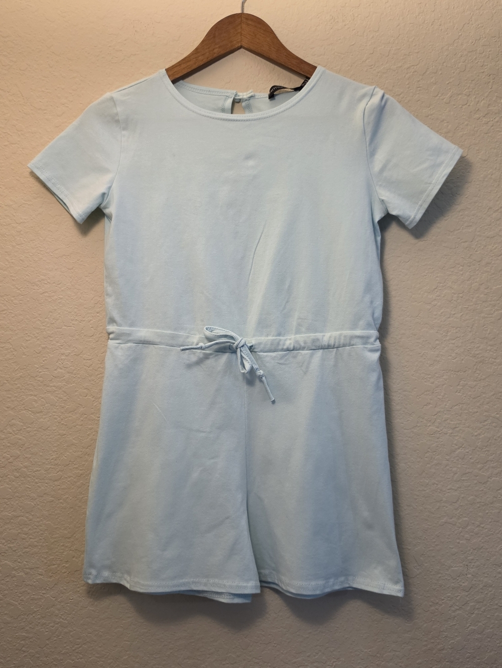 NWT Pretty Little Thing Romper Womens 4 Pastel Blue Keyhole‎ Back Loungewear